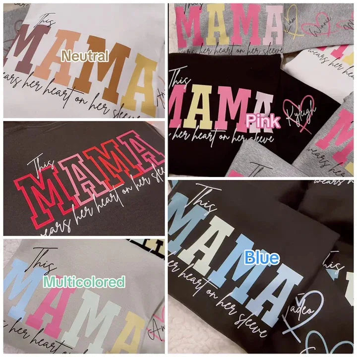 50% OFF Mama Wears Heart on Sleeve Sweatshirt